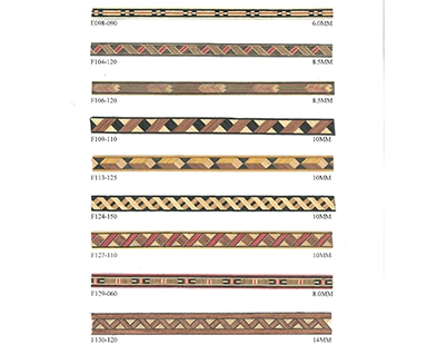 Handcrafted wood inlay patterns