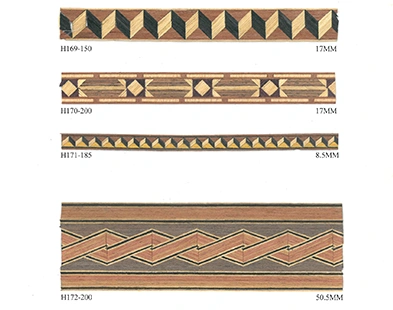High-quality handcrafted wood inlay patterns