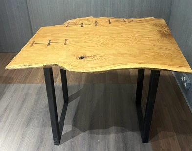 Natural live edge wood slab table